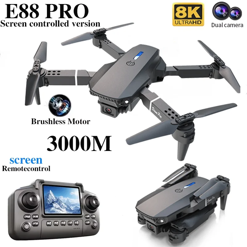 Drone Profissional E88 PRO com - Drone Camera Hd avaliação e preço
