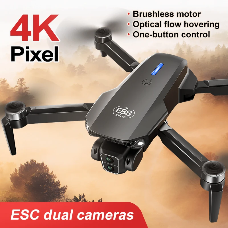Novo drone quadricóptero E88 P - Drone Camera Night Vision avaliação e preço